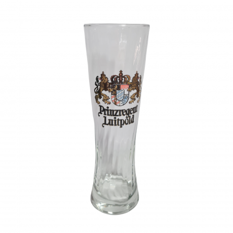 Немецкий пивной бокал винтажный Prinzregent Luitpold / Rastal, стекло, 0.5 л, 25 см, Германия, 1980-90гг.