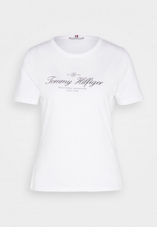 Tommy Hilfiger SLIM SIGNATURE Print T-shirt optic white SLIM SIGNATURE Футболка с принтом оптический белый