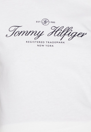 Tommy Hilfiger SLIM SIGNATURE Print T-shirt optic white SLIM SIGNATURE Футболка с принтом оптический белый