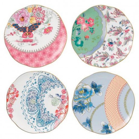 Wedgwood Wedgwood 'Butterfly Bloom' Dessertteller-Set 4-tlg. 20 cm Wedgwood "Butterfly Bloom" Набор десертных тарелок из 4 предм. 20 см