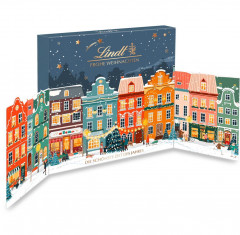  Lindt Winterhauser 2025 Advent Calendar 153 g х 3stk, Линдт Адвент-календарь 2025, 24 сладких сюрприза, 36см х 36см, 153 грамма x 3 шт