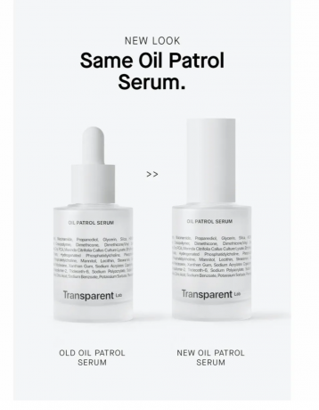 Transparent Lab Oil Patrol Serum Сыворотка для лица матирующая сыворотка для жирной и комбинированной кожи, против жирного блеска и расширенных пор, 30 мл