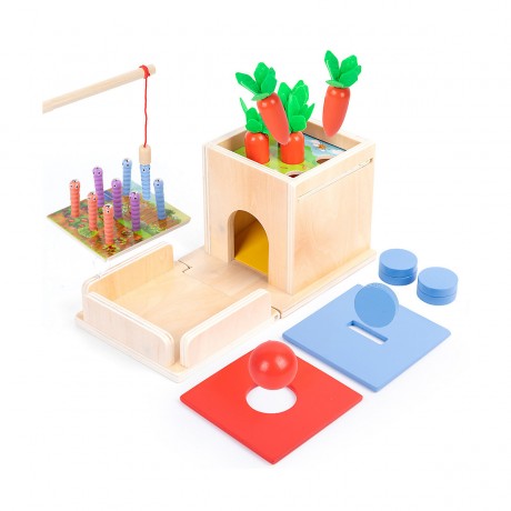 Denkspiel Multifunktionale 4-in-1-Intelligenzbox fur die Fruherziehung Игра-мышление Многофункциональная интеллектуальная коробка 4-в-1 для раннего обучения