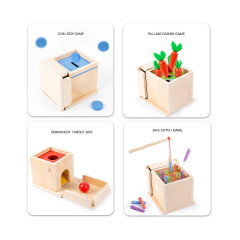 Denkspiel Multifunktionale 4-in-1-Intelligenzbox fur die Fruherziehung Игра-мышление Многофункциональная интеллектуальная коробка 4-в-1 для раннего обучения