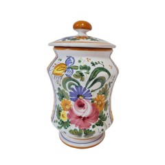 CERAMICHE D´ARTE PARRINI Керамическая банка с крышкой для хранения продуктов, 19см, Италия, 1960-70гг. 