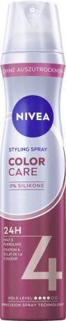 NIVEA Color Care Styling Spray, 250 ml, Нивеа Лак для волос для окрашенных волос, пантенол и витамин B3, защита цвета, до 24ч фиксация, 250 мл
