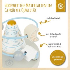 bieco Holz Motorikschleife Rakete Baby Lernspielzeug Motorikspielzeug ab 1 J. Motorik Motorikwurfel Деревянная ракета-петля для моторики Обучающая игрушка для малышей Игрушка для моторики от 1 года Моторный кубик для моторики