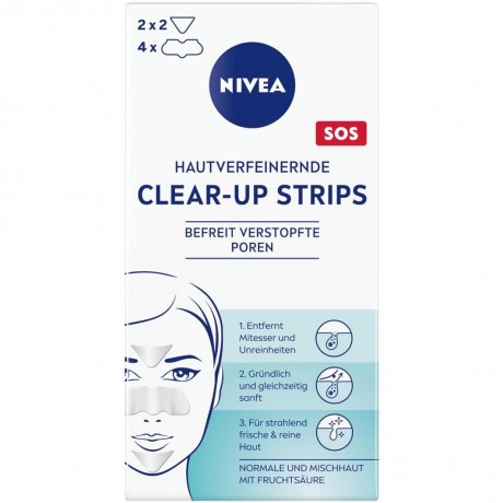 Nivea Hautverfeinernde Clear-up Strips Очищающие полоски для очищения кожи