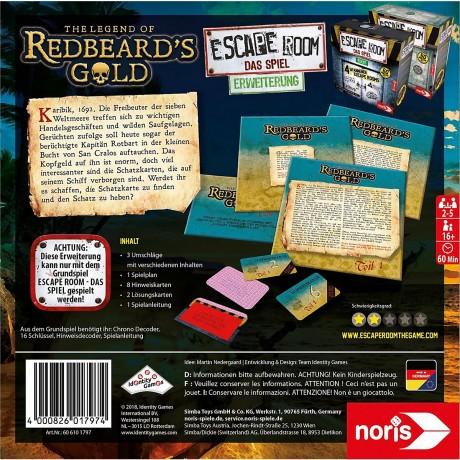 Noris Escape Room Erweiterung Redbeards Gold Дополнение к квесту Redbeard&#39;s Gold