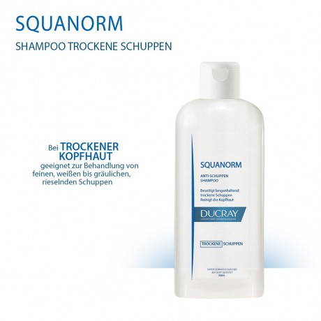 Ducray SQUANORM trockene Schuppen Kur-Shampoo  SQUANORM шампунь против сухой перхоти