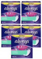 always Slipeinlage Fresh&amp;Protect Normal mit Frischeduft BigPack 56 St, Прокладки Ежедневные Normal с ароматом свежести 56 штук, 5 упаковок (280 штук)