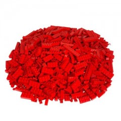 LEGO LEGO Steine Rot gemischt - 500 Stuck -  Red brick mix Кирпичи LEGO смешанные красные - 500 штук - Смесь красных кирпичей