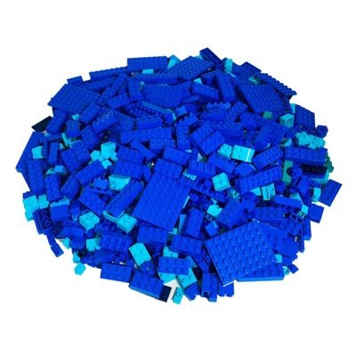 LEGO LEGO Steine Blau gemischt - 800 Stuck - Blue brick mix Кирпичи LEGO смешанные синие - 800 штук - Смесь синих кирпичей