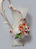 Capodimonte Italy Белый Кувшин/Ваза с фактурным узором и розой, 29см x 21см, Италия, 1960-70гг.
