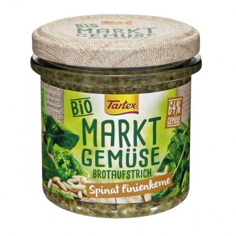 Tartex Bio Marktgemuse Brotaufstrich Spinat Pinienkerne 135 г