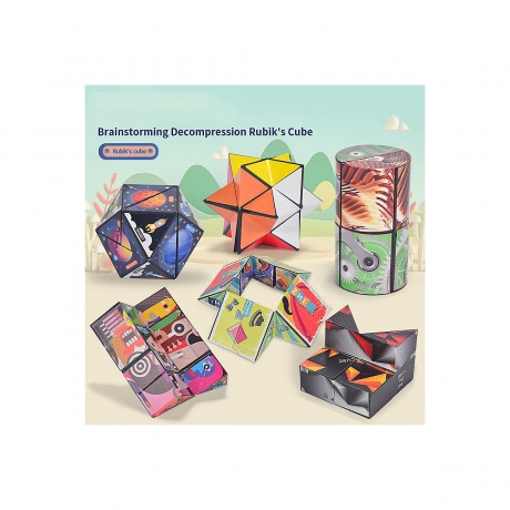 Hocan Wurfelspielzeug fur Kinder Geometrische Verformung Zauberwurfel Игрушка-куб для детей Волшебный куб с геометрической деформацией