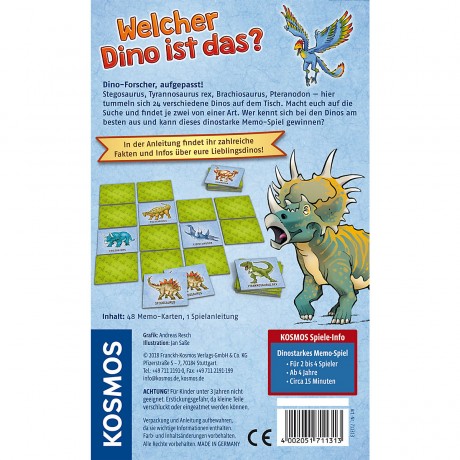 Kosmos Welcher Dino ist das?? Mitbringspiel Что за динозавр?? взять с собой игру
