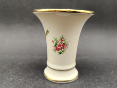 Ваза винтажная малая Cottier Freres Switzerland &quot;Эшинен-Зе&quot; с цветочным декором, фарфор, 7 х 8 см, Швейцария, 1960-70гг.