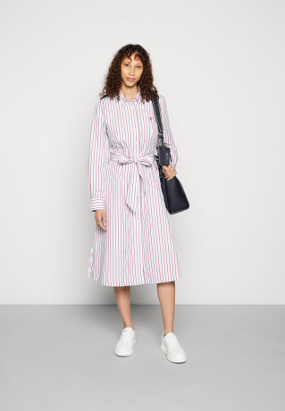 Tommy Hilfiger MIDI SHIRT DRESS Shirt dress posh/royal berry ПЛАТЬЕ-РУБАШКА МИДИ Платье-рубашка шикарный / королевская ягода