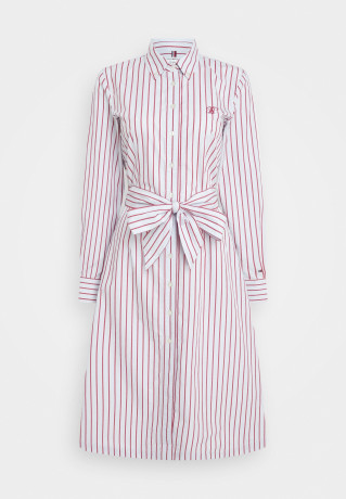 Tommy Hilfiger MIDI SHIRT DRESS Shirt dress posh/royal berry ПЛАТЬЕ-РУБАШКА МИДИ Платье-рубашка шикарный / королевская ягода