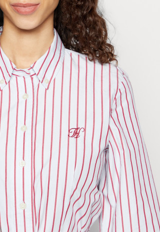 Tommy Hilfiger MIDI SHIRT DRESS Shirt dress posh/royal berry ПЛАТЬЕ-РУБАШКА МИДИ Платье-рубашка шикарный / королевская ягода