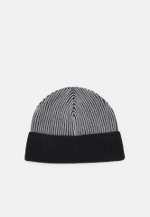 Tommy Hilfiger DOUBLE STITCH BEANIE UNISEX Beanie black/grey ШАПКА С ДВОЙНОЙ СТРОЧКОЙ УНИСЕКС Шапочка черный/серый