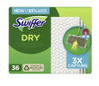 Swiffer dry 2packs x 36st (72stk), Сменные салфетки для швабры для сухой уборки полов, 36 штук х 2 упаковки