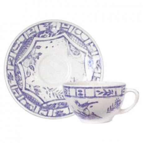 Gien Fayencerie Gien 'Oiseau Bleu monochrome' Kaffee-/Tee-Untertasse 15,2 cm Gien "Oiseau Bleu монохромный" Блюдце для чая/кофе 6".