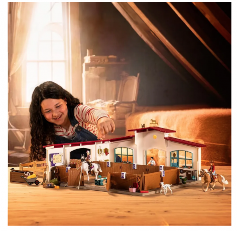 Schleich Horse Club 42639 Игровой набор конюшня с лошадьми Schleich Horse Club, 179 деталей, фигурки и манеж, для детей 5-12 лет