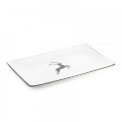 Gmundner Keramik Gmundner Keramik Grauer Hirsch Platte rechteckig 30x20x2,5 cm Тарелка Gmundner керамическая серый олень прямоугольная 30х20х2,5см