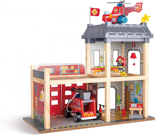 Spiel-Feuerwehrwache Grobstadt-Feuerwache E3023  Большая деревянная пожарная станция Big City Fire Station 