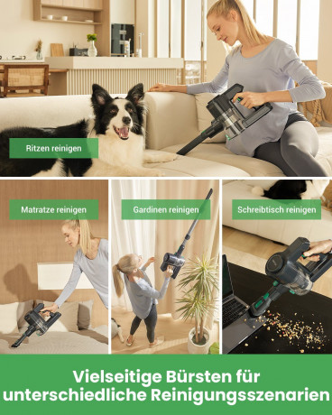 meeteu meeteu Akku-Stielstaubsauger 30KPa Kabellos 45min Laufzeit, 249,99 W, Leichter Akku Sauger, 5-Stage HEPA-Filtersystem  Беспроводной пылесос Meeteu, 30 кПа, беспроводной, время работы 45 минут, 249,99 Вт, легкий беспроводной пылесос, 5-ступенчатая с