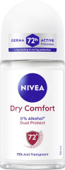 NIVEA Dry Comfort Anti-Transpirant Roll-On, 50 ml, Нивеа Антиперспирант ролик, Dual Protect, 0% спирта, 72ч сухость, 50 мл