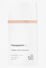 Transparent Lab Mineral Tinted Sunscreen Light LSF 50, 100 ml, Солнцезащитный крем для лица Light (Испания), SPF 50+, минеральный, с тонирующим эффектом, защита UVA UVB HEVL 100 мл