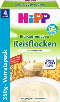 Hipp Био-Зерновая каша Рисовые хлопья после 4. Месяц	ев, 350 г