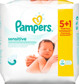 Pampers Влажные салфетки чувствительный , 6x56 stück, 336 шт