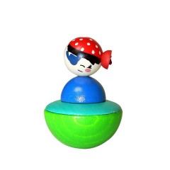 HESS Holzspielzeug Stehaufmannchen Pirat Деревянная игрушка стоячий пират
