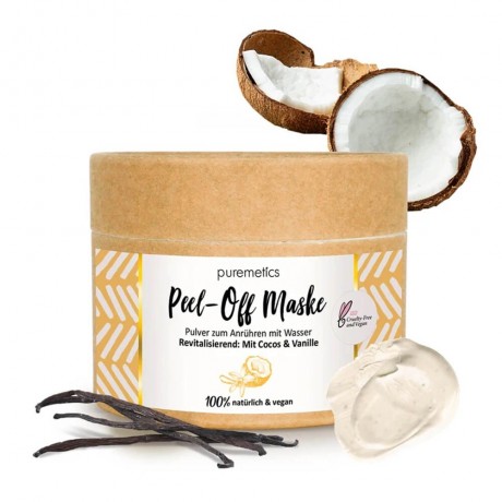 puremetics Revitalisierend: Mit Cocos & Vanille Peel-Off Gesichtsmasken Восстанавливающий: с кокосовыми и ванильными отшелушивающими масками для лица