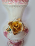 Capodimonte Italy Белая Ваза "Чайная роза" с шестью искусственными розами, 34см x 18см, Италия, 1960-70гг.