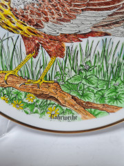 Winterling Roslau Bavaria Винтажная декоративная тарелка с позолоченным ободком &quot;Райхартсхаузен&quot;, 19,5см, Германия, 1984г.