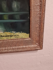 Картина винтажная &quot;Горный пейзаж&quot;, масло, в раме, 73.5 х 80 см, Германия, 1980-90гг.