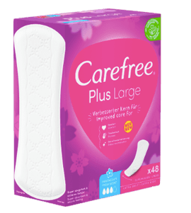 Carefree Slipeinlage Plus Large mit Frischeduf, Прокладки ежедневные Large Plus Fresh с ароматом свежести, 48 шт, 48 упаковки (2304 шт)