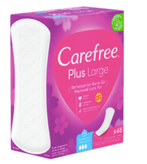 Carefree Slipeinlage Plus Large mit Frischeduf, Прокладки ежедневные Large Plus Fresh с ароматом свежести, 48 шт, 48 упаковки (2304 шт)