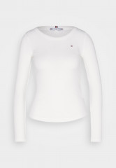 Tommy Hilfiger SLIM Long sleeved top ecru SLIM Топ с длинными рукавами экрю