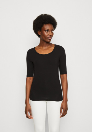 Tommy Hilfiger SLIM MODERN SCOOP Basic T-shirt black SLIM MODERN SCOOP Базовая футболка черный