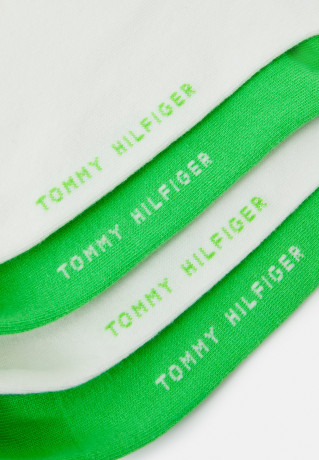 Tommy Hilfiger WOMEN SNEAKER 4 PACK Socks green/marshmallow ЖЕНСКИЕ КРОССОВКИ (4 УПАКОВКИ) Носки зеленый/зефир