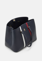 Tommy Hilfiger EMBLEM SATCHEL Handbag space blue СУМКА С ЭМБЛЕМОЙ Сумочка космический синий