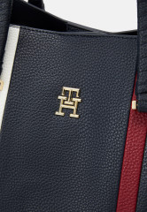 Tommy Hilfiger EMBLEM SATCHEL Handbag space blue СУМКА С ЭМБЛЕМОЙ Сумочка космический синий