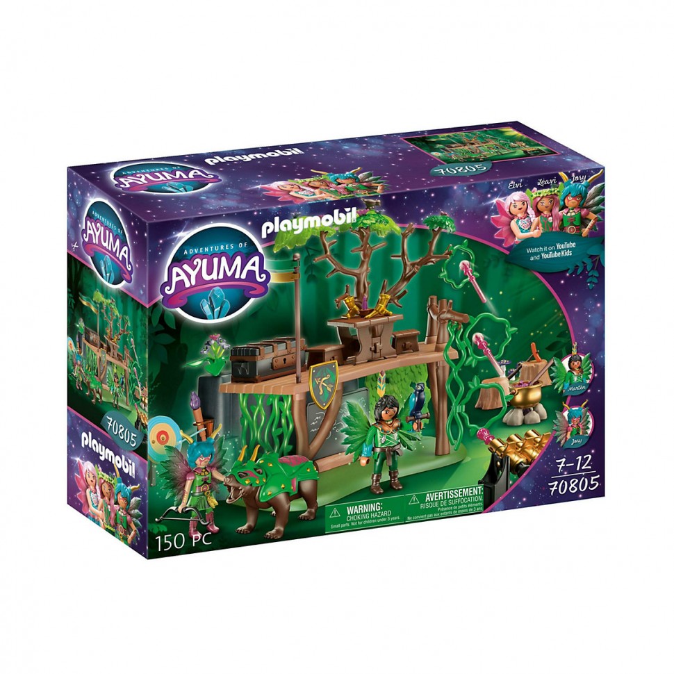 Купить PLAYMOBIL Adventures of Ayuma 2er Set: 70805 Trainingscamp + 70803  Crystal Fairy und Bat Fairy mit Seelentieren Приключения Аюмы Набор из 2  предметов: 70805 Тренировочный лагерь + 70803 Хрустальная фея и