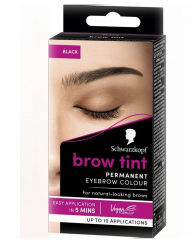 Schwarzkopf Brow Tint Permanent, Краска для бровей стойкая  чёрная (Black), до 10 применений, 21 г